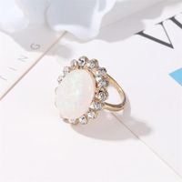 New Exaggerated Sun Flower Ring Baroque Opal Index Finger Ring Women main image 3