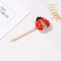 Korean Metal Insect Hair Clip Seven Star Ladybug Word Clip Cute Diamond Cheap Hairpin main image 4