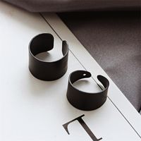 Korean Jewelry Black Matte Frosted Open Ring Three-piece Tail Ring Wholesales Yiwu Suppliers China main image 4