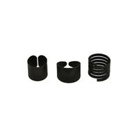 Korean Jewelry Black Matte Frosted Open Ring Three-piece Tail Ring Wholesales Yiwu Suppliers China main image 6