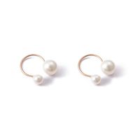Korea Handmade Elegant Lady Style U-shaped Pearl Opening Adjustable Ring Wholesale Yiwu Suppliers China main image 6