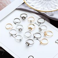 Fashion Lady Ring Ring Pearl Bright Diamond Anillo De Cinco Piezas main image 1