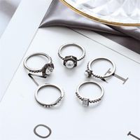 Fashion Lady Ring Ring Pearl Bright Diamond Five-piece Ring main image 3