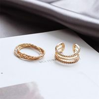 Korean Frosted Two-piece Ring Multi-layer Hollow Ring Wholesale main image 2