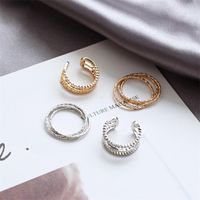Korean Frosted Two-piece Ring Multi-layer Hollow Ring Wholesale main image 4