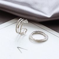 Korean Frosted Two-piece Ring Multi-layer Hollow Ring Wholesale main image 5