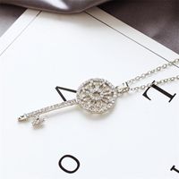 Korean New Wholesale Diamond Garland Key Necklace Long Chain Fashion Sweater Chain main image 5