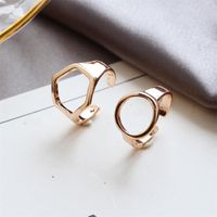 Fashion Rings For Women Korean Hollow Five-pointed Geometric Three-piece Ring main image 5