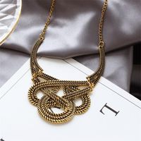 Europäische Und Amerikanische Retro Geometrische Hohle U-förmige Halskette Außenhandel Schlüsselbein Kette Halskette Pullover Kette Schmuck Großhandel main image 3