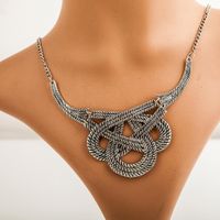 Retro Geometric Hollow U-shaped Necklace Sweater Chain Jewelry Wholesale main image 5