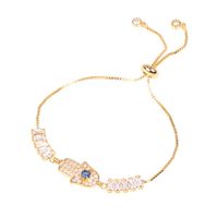 Fatifa Palm Bracelet Blue Eye Pendant Micro Diamond Set Bracelet Wholesale main image 2