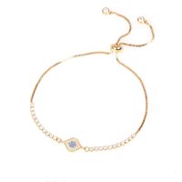Fashionable Turkish Blue Eye Bracelet With Diamonds And Color Zirconia Adjustable Bracelet main image 2