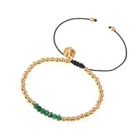 New Accessories Multi-color Mixed Faceted Natural Stone Bracelet Copper Plated Bead Adjustable Bracelet main image 3