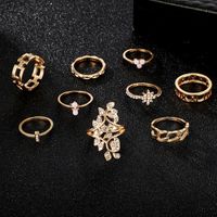 Women's Ring Bohemian Diamond Flower Knot Ring Set Of 9 main image 5