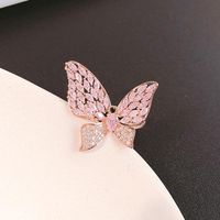Fashion Rings For Women Korean Fashion Open Butterfly Ring Sparkling Zircon Bracelet main image 5