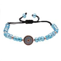 Micro Inlaid Zircon Eye Bracelet Faceted Crystal Woven Adjustable Bracelet Wholesales Yiwu Suppliers China main image 6