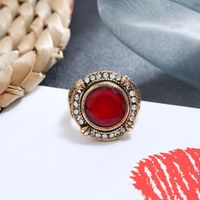 Anillos De Moda Para Mujer Nuevo Rhinestone Resin Boho Vintage Ring main image 4