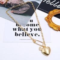 Cute Three-dimensional Pendant Clavicle Chain New Simple Love Pin Sweater Chain Wholesales Yiwu Suppliers China main image 4