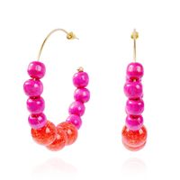 New Bohemian C-shaped Earrings Jewelry Fashion Vacation Color Resin Earrings main image 6