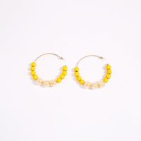New Bohemian C-shaped Earrings Jewelry Fashion Vacation Color Resin Earrings main image 4