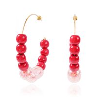 New Bohemian C-shaped Earrings Jewelry Fashion Vacation Color Resin Earrings main image 3