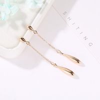 New Korean Simple Water Drop Earrings Long Tassel Earrings Wholesale main image 4