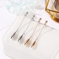 New Korean Simple Water Drop Earrings Long Tassel Earrings Wholesale main image 6