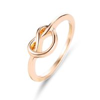 Fashion Rings For Women New Rose Gold Knotted Ring Wholesale main image 1