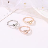 Fashion Rings For Women New Rose Gold Knotted Ring Wholesale main image 4