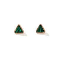 Marble Emerald Geometric Circle Triangle Turquoise Earrings main image 6