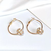 Korean Crystal Ball Ball Earrings Colored Diamonds Lucky Ball Transfer Beads Earrings Ear Jewelry main image 4