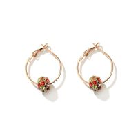 Korean Crystal Ball Ball Earrings Colored Diamonds Lucky Ball Transfer Beads Earrings Ear Jewelry main image 6