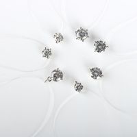 Necklace Wholesale Multi-prong Diamond Zircon Pendant Necklace Short Fishline Clavicle Chain main image 3