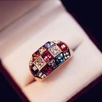 Geometric Alloy Diamond Artificial Rhinestones Women's main image 2