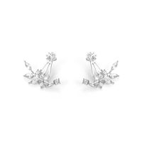 Fashion Girls Jewelry Wholesale Diamond Crystal Earrings Branches Back Hanging Zircon Earrings main image 6
