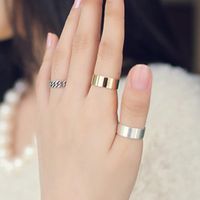 Korean Fashion Three-piece Ring Couple Models Alloy Chain Ring Wholesale main image 3