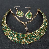 Collar Fashion Exaggerated Metal Fake Collar Necklace Earring Set Wholesales Yiwu Suppliers China sku image 3