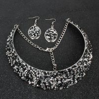 Collar Fashion Exaggerated Metal Fake Collar Necklace Earring Set Wholesales Yiwu Suppliers China sku image 5