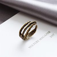 Korean Single Ring Retro Eagle Claw Opening Men's Pinky Tail Ring Wholesales Yiwu Suppliers China sku image 1