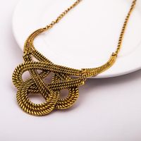 Retro Geometric Hollow U-shaped Necklace Sweater Chain Jewelry Wholesale sku image 1