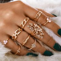 Anillo De Mujer Bohemian Diamond Flower Knot Ring Set De 9 sku image 1