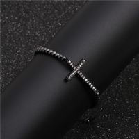 Jewellery For Women Brass Zircon Cross Braid Adjustable Bracelet Wholesales Yiwu Suppliers China sku image 4