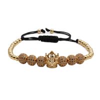 Micro Inlaid Zircon Crown Bracelet Copper Bead Woven Cz Diamond Ball Bracelet Bracelet Wholesales Yiwu sku image 2