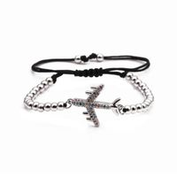 Copper Micro Inlaid Zircon Aircraft Bracelet For Women Weaving Valentine's Day Gift Wholesales Yiwu Suppliers sku image 2