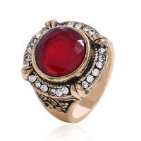 Außenhandel Im Europäischen Und Amerikanischen Stil Heiß Verkaufte Neue Strass Harz Böhmische Retro-paar Ring Ring Sendung sku image 6