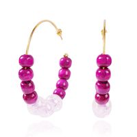 New Bohemian C-shaped Earrings Jewelry Fashion Vacation Color Resin Earrings sku image 2