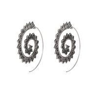 Retro Jewelry Round Spiral Earrings Swirl New Gear Earrings sku image 11