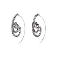 Retro Jewelry Round Spiral Earrings Swirl New Gear Earrings sku image 13