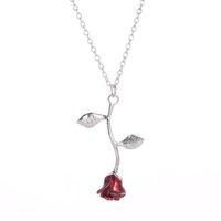 Dame Rose Alliage Vernis Au Four Femmes Collier sku image 4