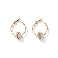Korean Crystal Ball Ball Earrings Colored Diamonds Lucky Ball Transfer Beads Earrings Ear Jewelry sku image 2